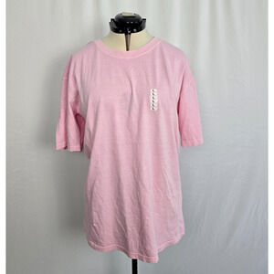 U.S. Apparel Short Sleeve Cotton T-Shirt Women's L Pink Sugar Crew Neck NWT